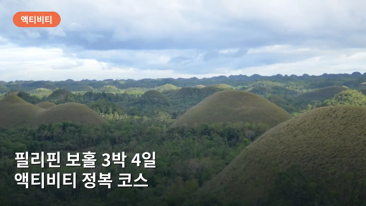 필리핀 보홀 3박 4일 액티비티 코스: 바다와 정글을 누비는 짜릿한 체험 여행