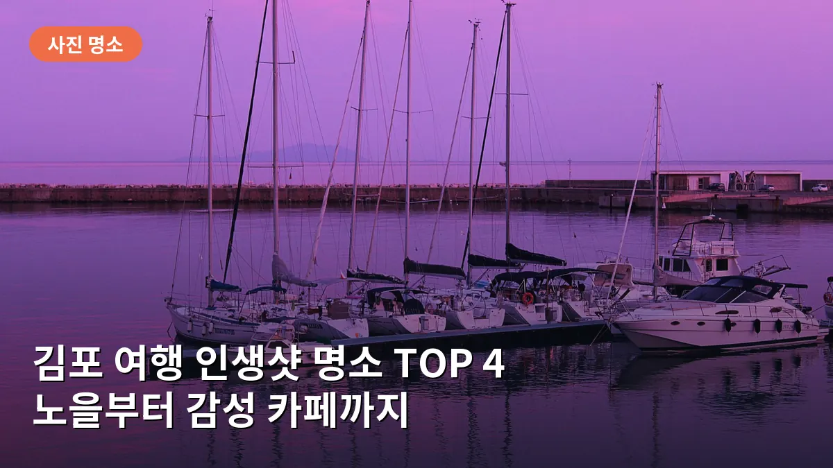 김포 여행 인생샷 명소 TOP 4: 노을 맛집부터 감성 카페까지 꼭 가봐야 할 곳