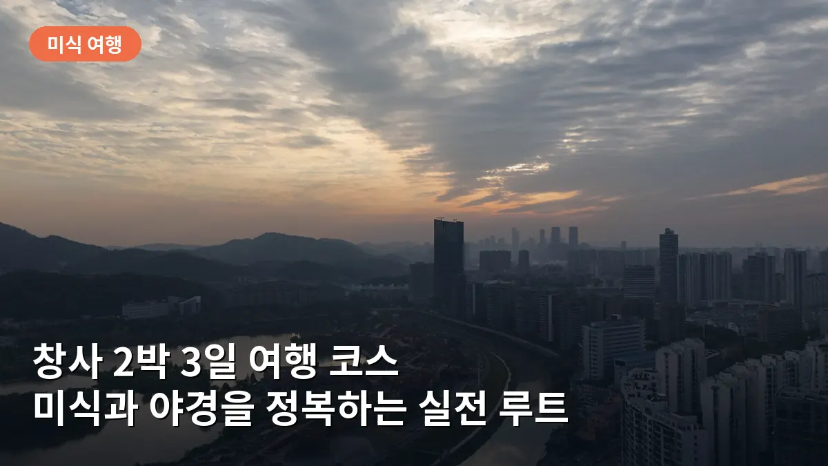 창사 2박 3일 여행 코스: 미식과 야경에 진심인 분들을 위한 완벽 실전 루트